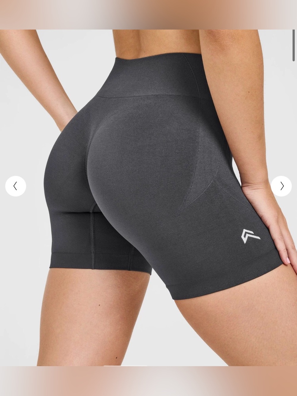NWT Oner Active EnhanceLift Short - Coal w/ white logo
